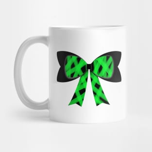 Bright green streak bow Mug